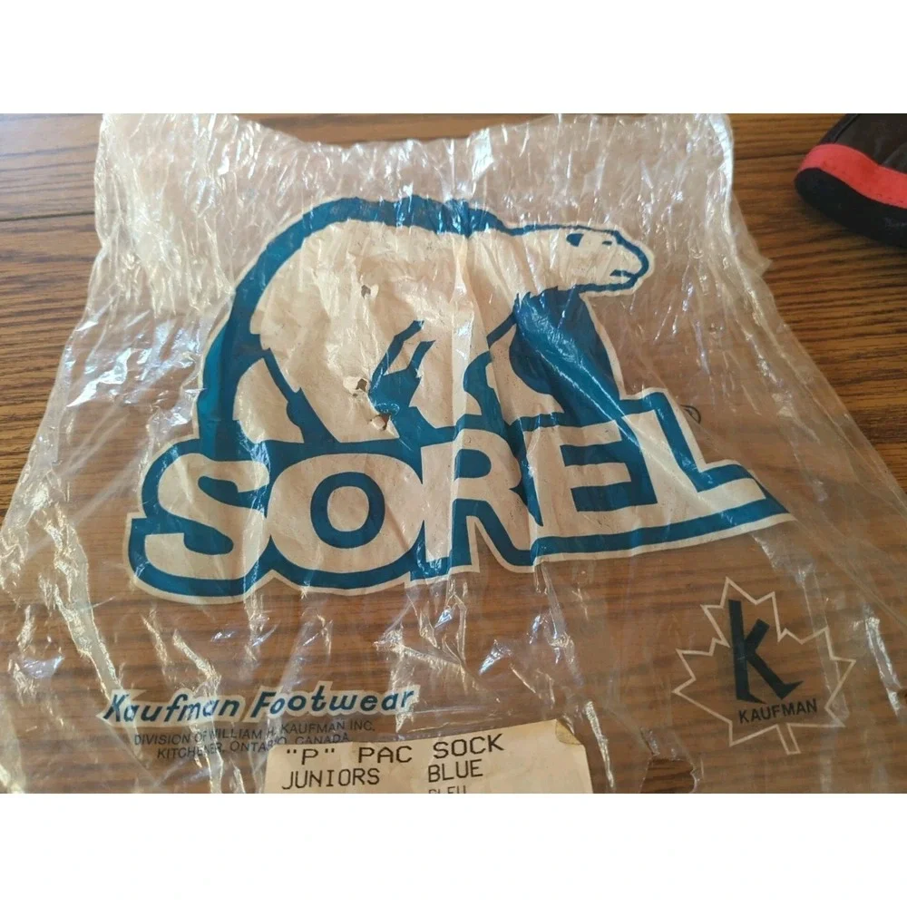 Vintage Sorel Kaufman Canada Genuine Boot Wool Replacement Liner‎ Sock Youth 6